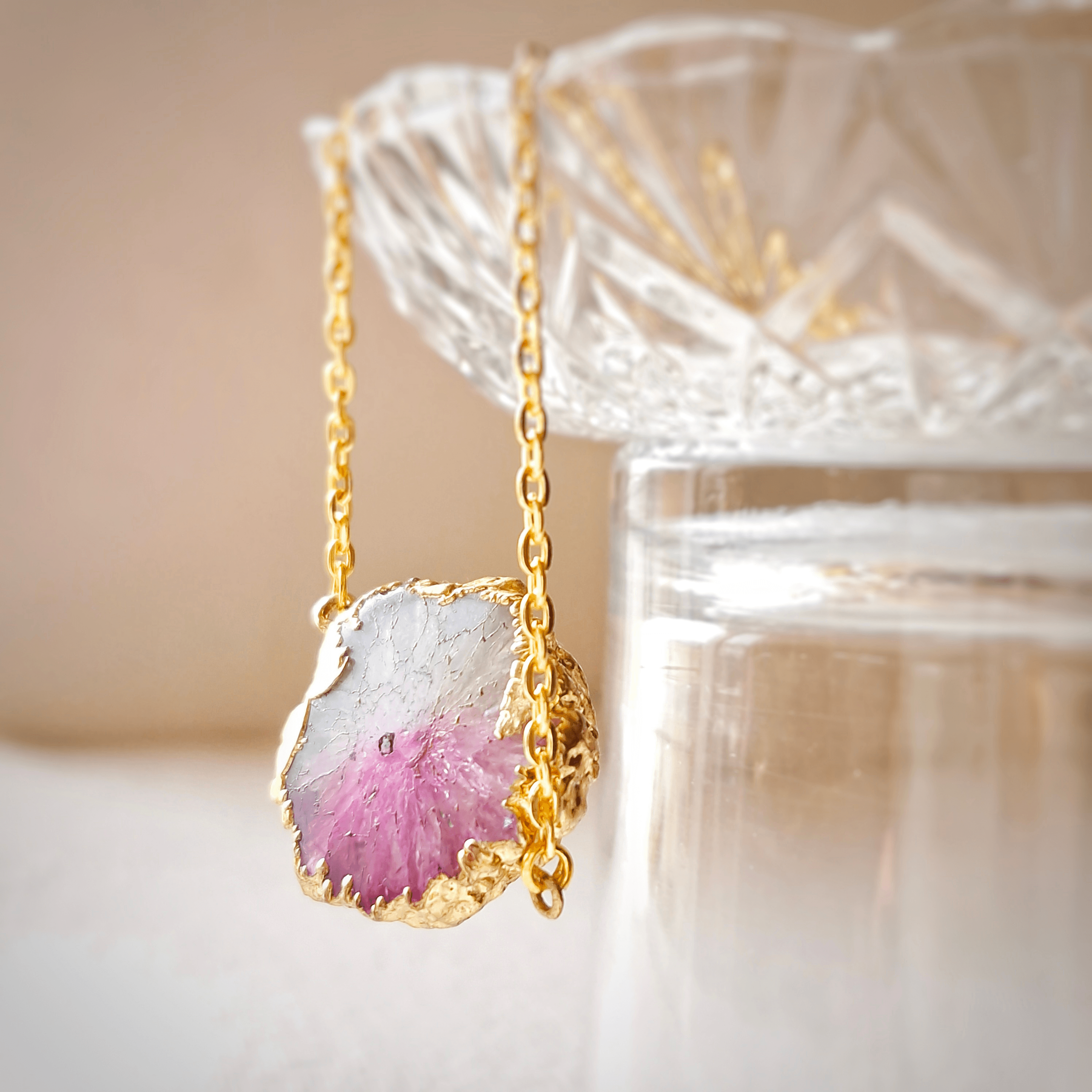 Dual Druzy Crystal Pendant - Rubinoo