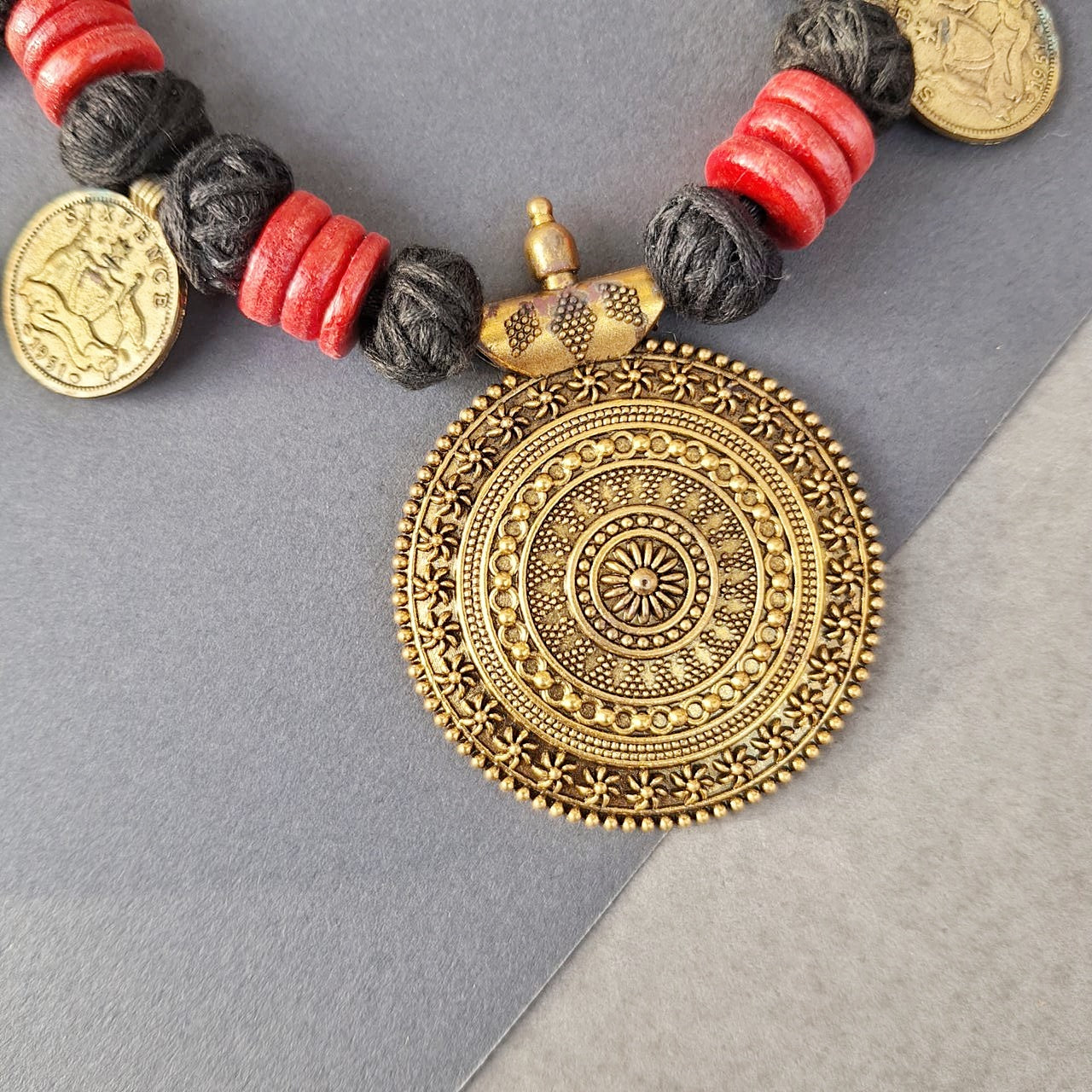 Vintage Tribal Coin Necklace