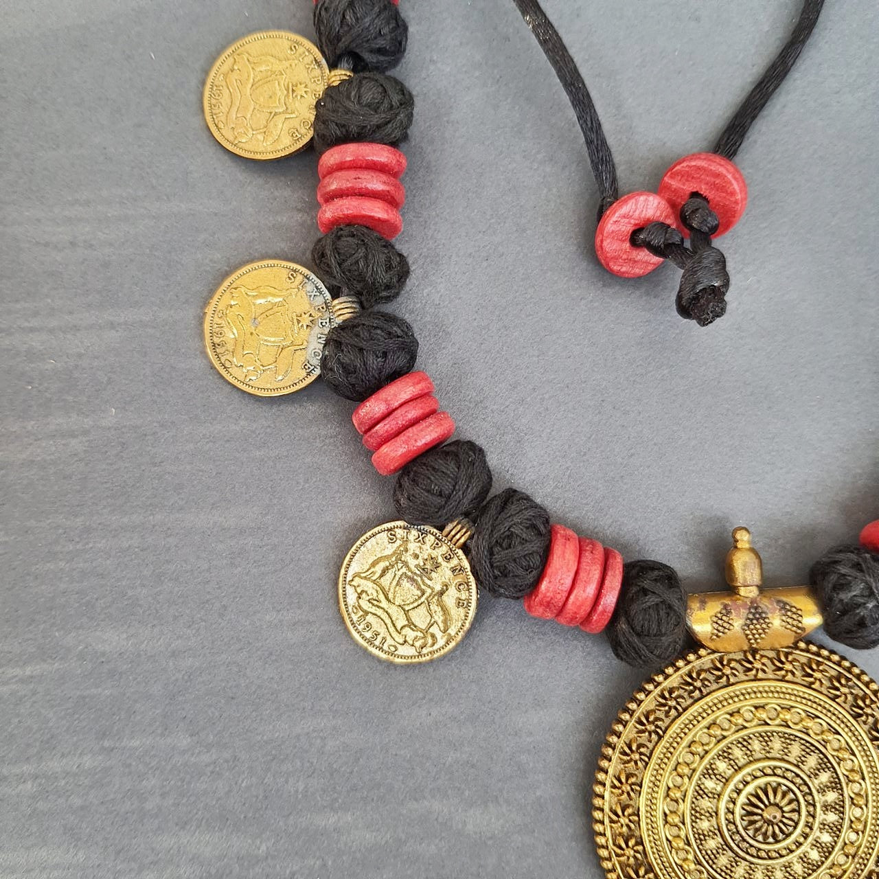 Vintage Tribal Coin Necklace
