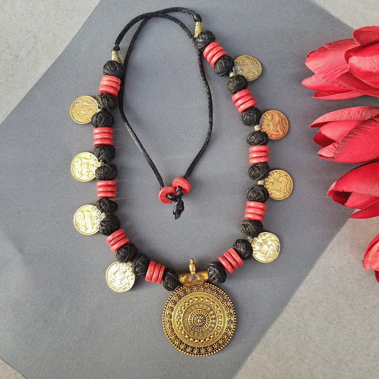 Vintage Tribal Coin Necklace
