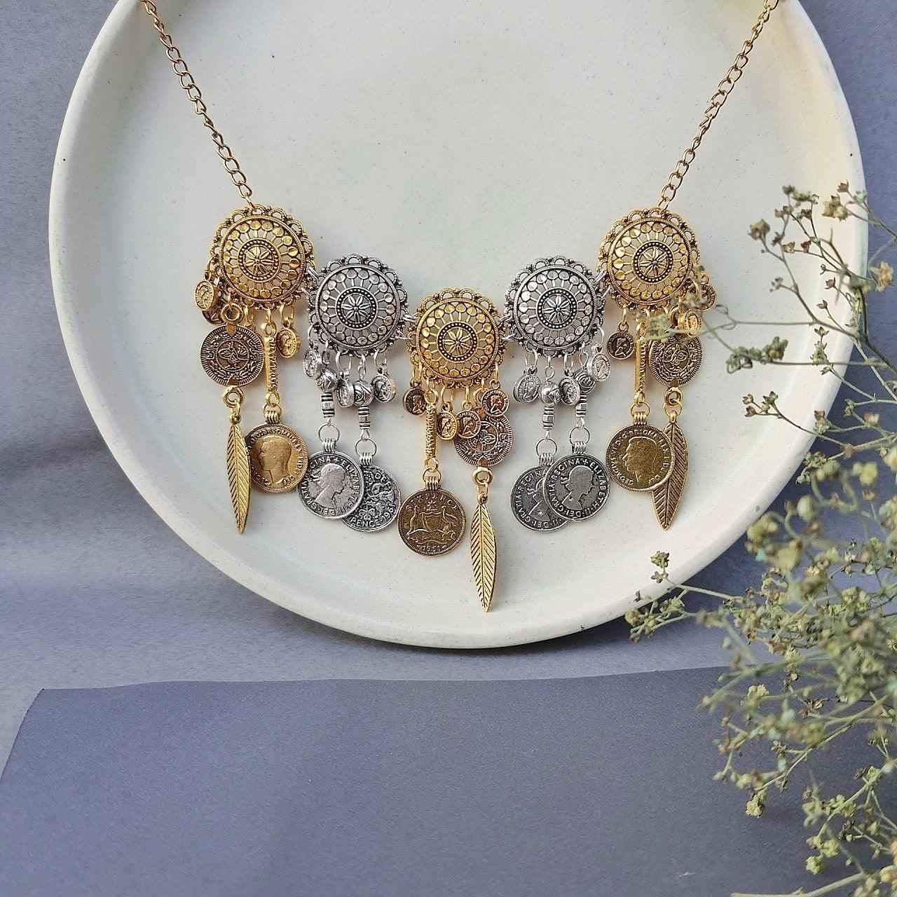 Aneri Dual Tone Choker - Rubinoo