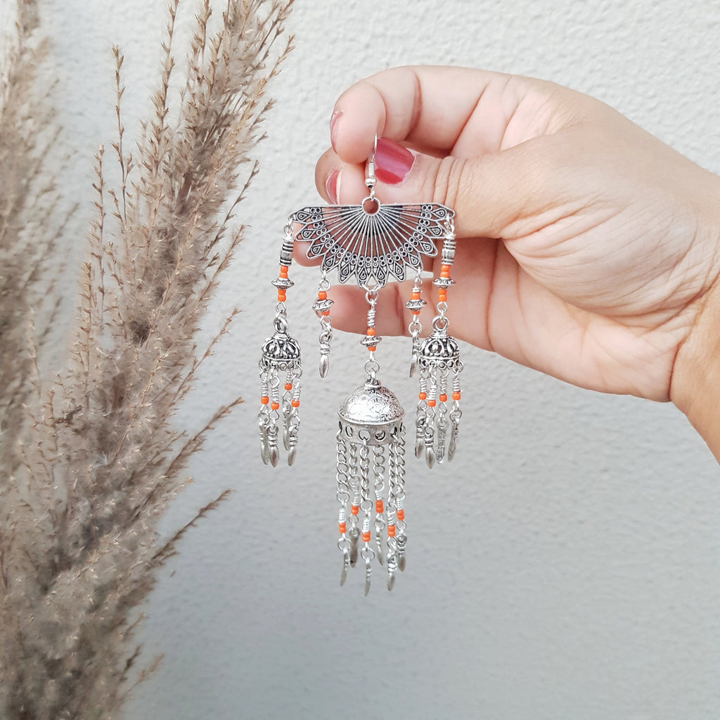 Tajikia Oxidized Earrings - Rubinoo