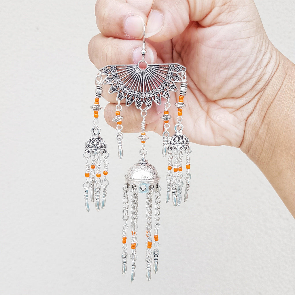 Tajikia Oxidized Earrings - Rubinoo