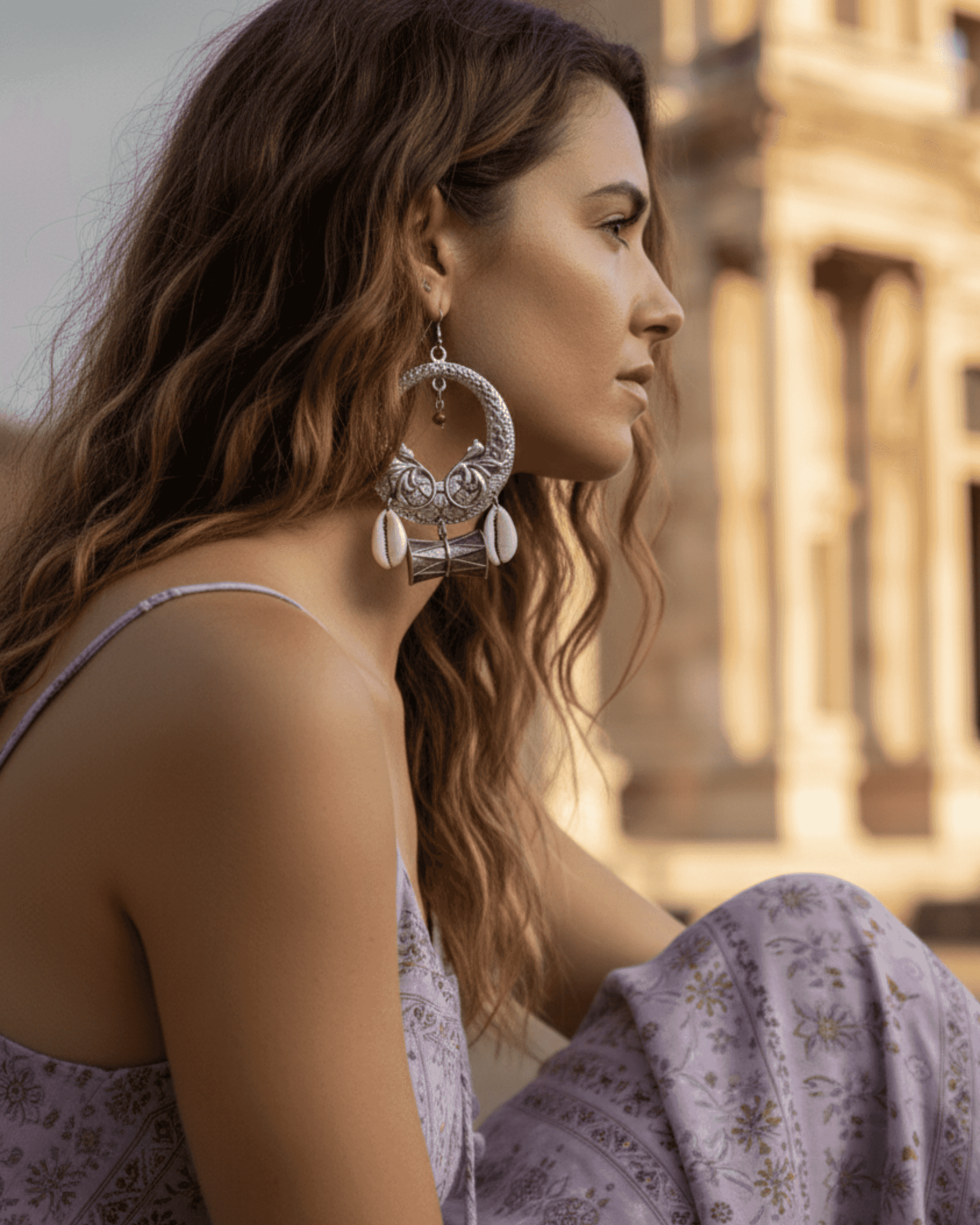 Dholika Cowrie Tribal Earrings