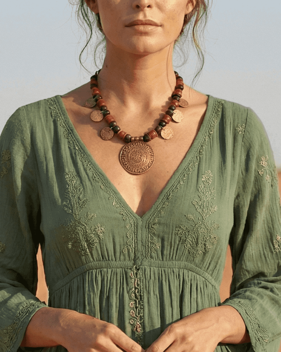 Vintage Tribal Coin Necklace