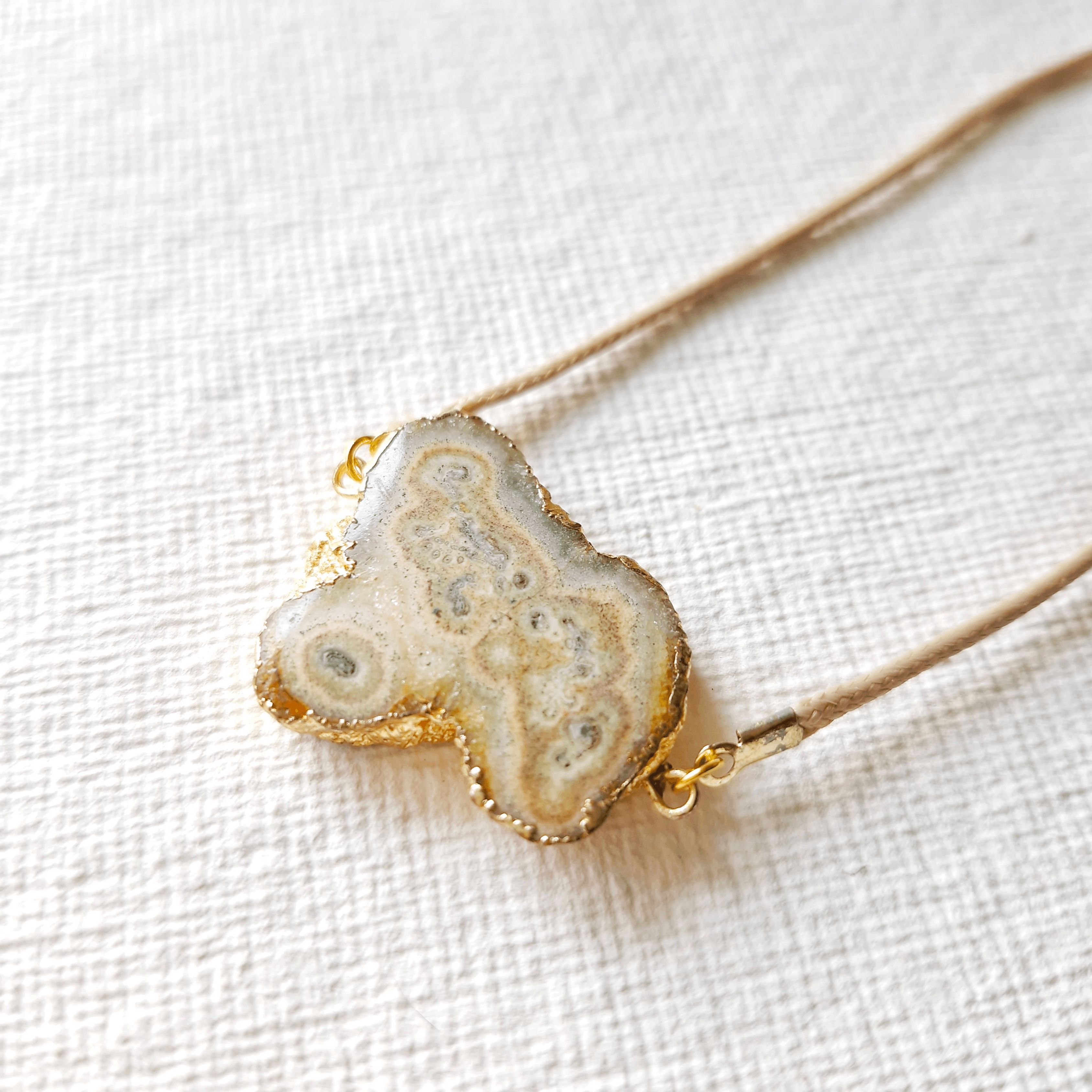Luna Druzy Crystal Pendant - Rubinoo