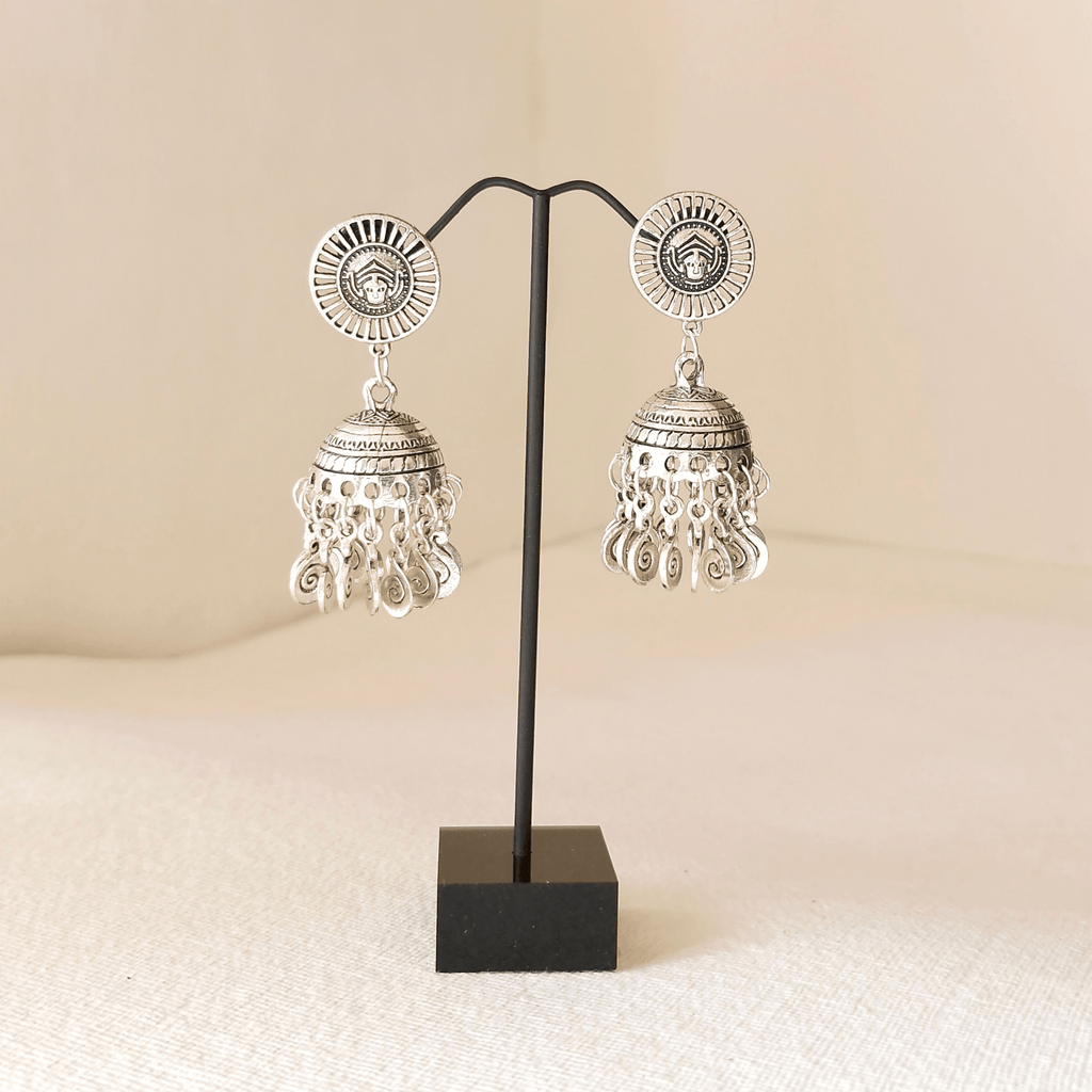 Chitra Jhumka Earrings - Rubinoo