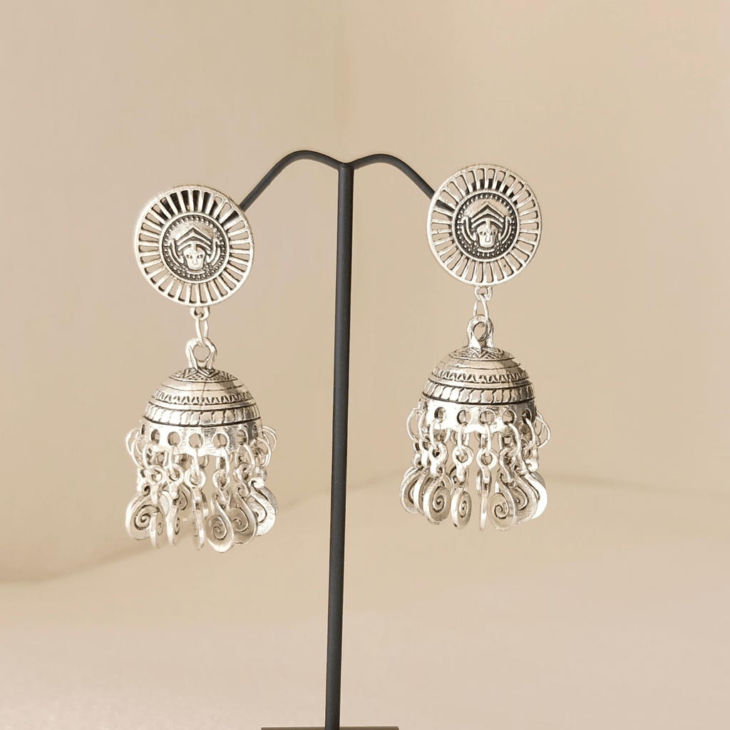 Chitra Jhumka Earrings - Rubinoo