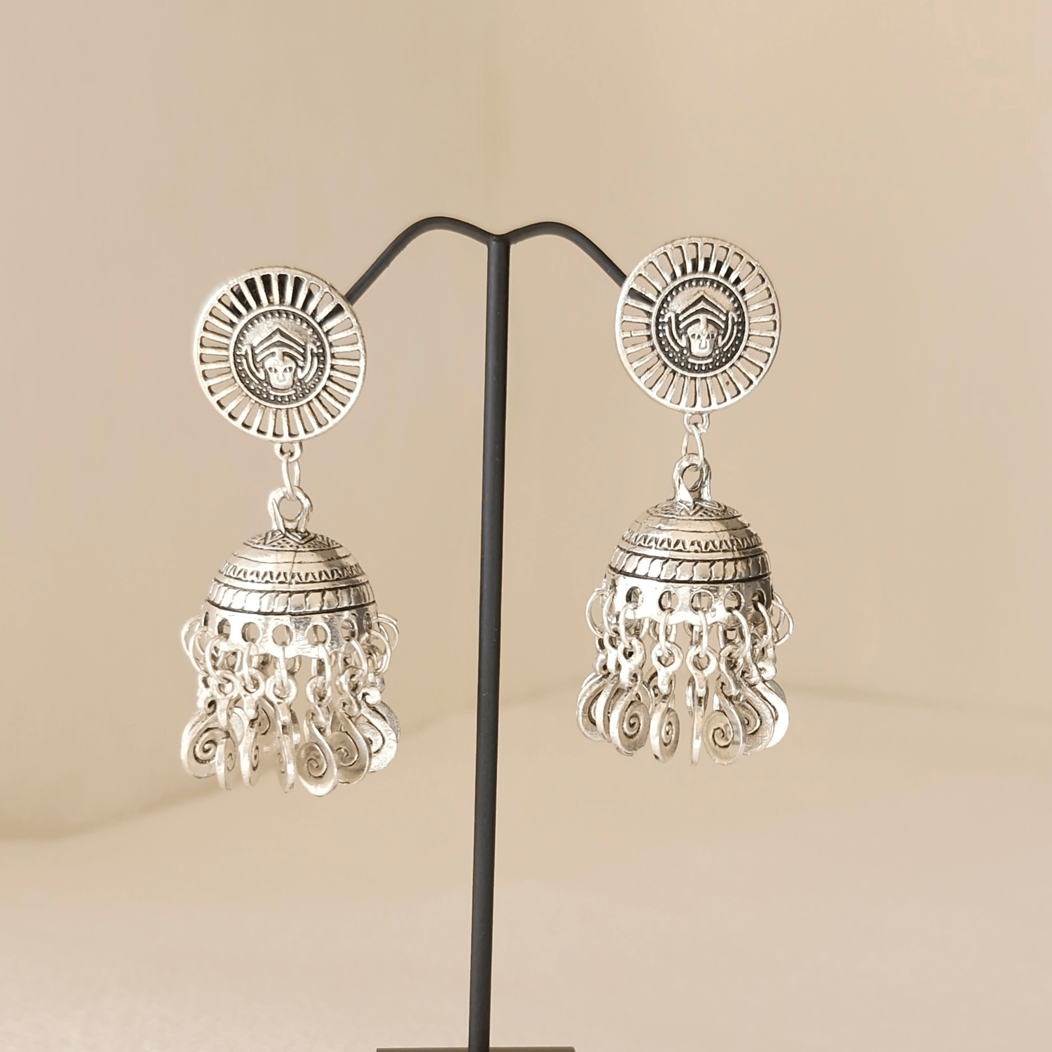 Chitra Jhumka Earrings - Rubinoo