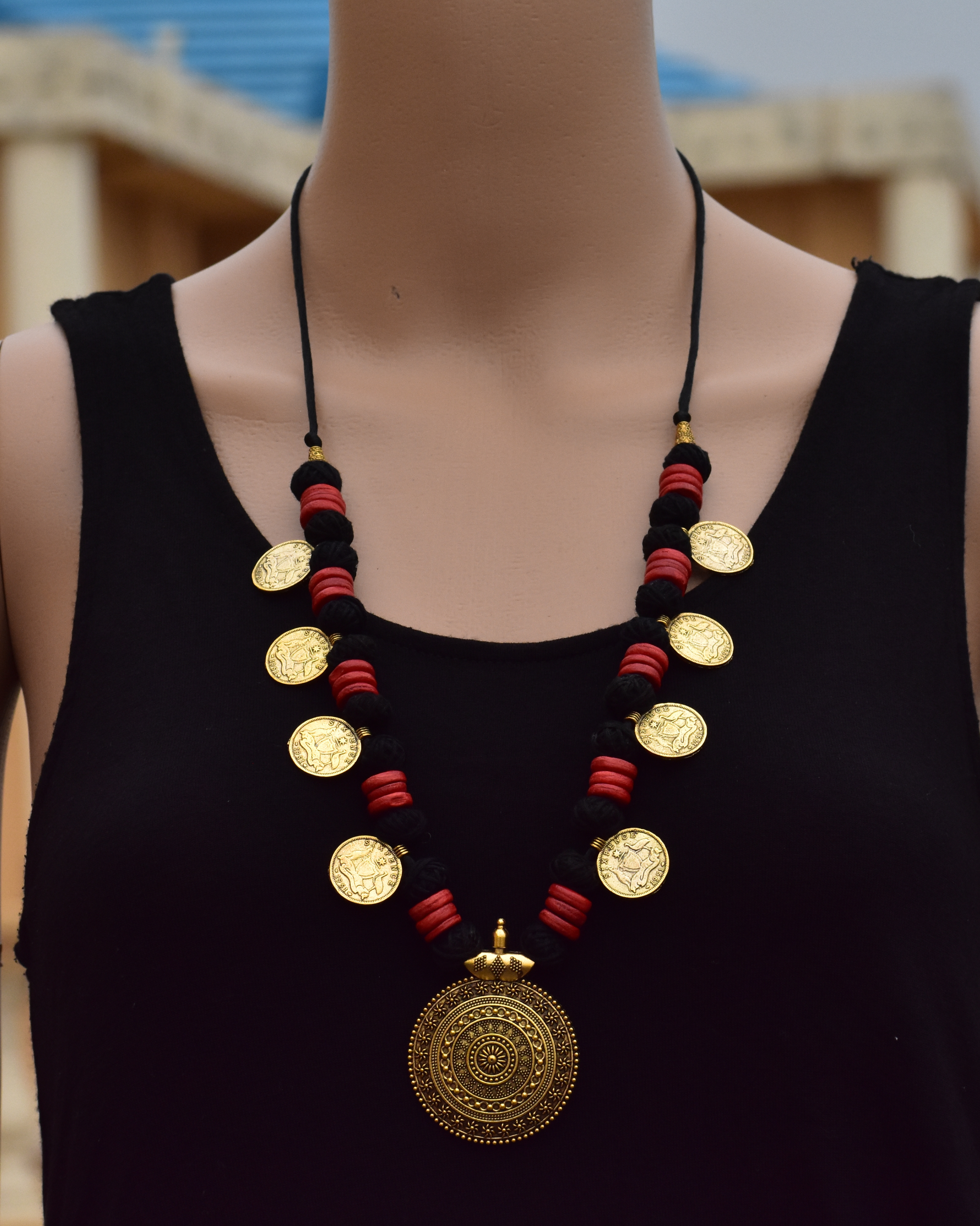 Vintage Tribal Coin Necklace