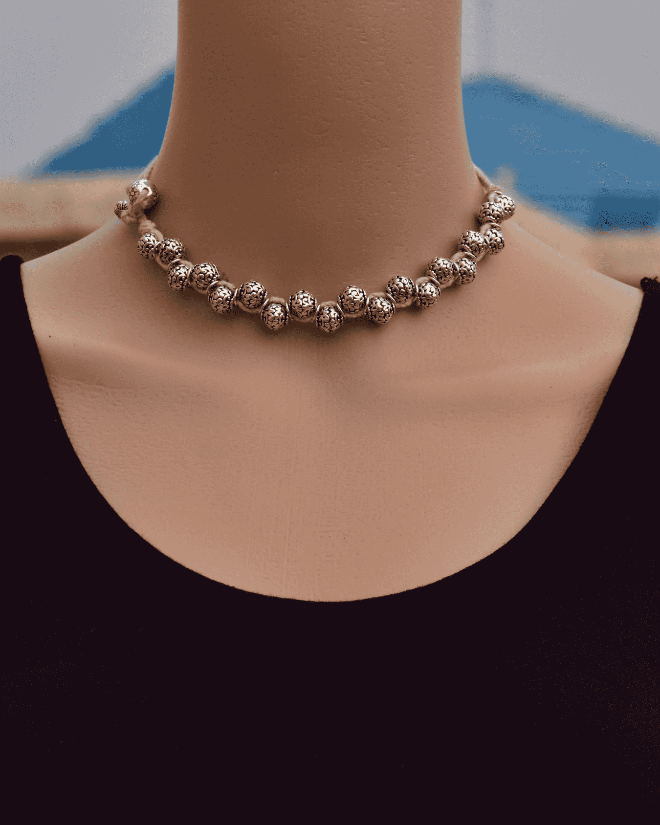 Beaded Choker Necklace - Rubinoo